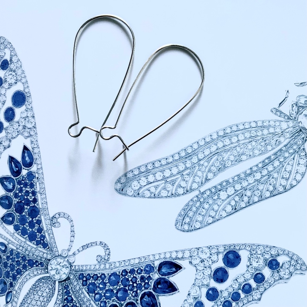 Simple Minimalist Women’s Sterling Silver Earrings Best Gift for Her 1.5 x 0.5 “